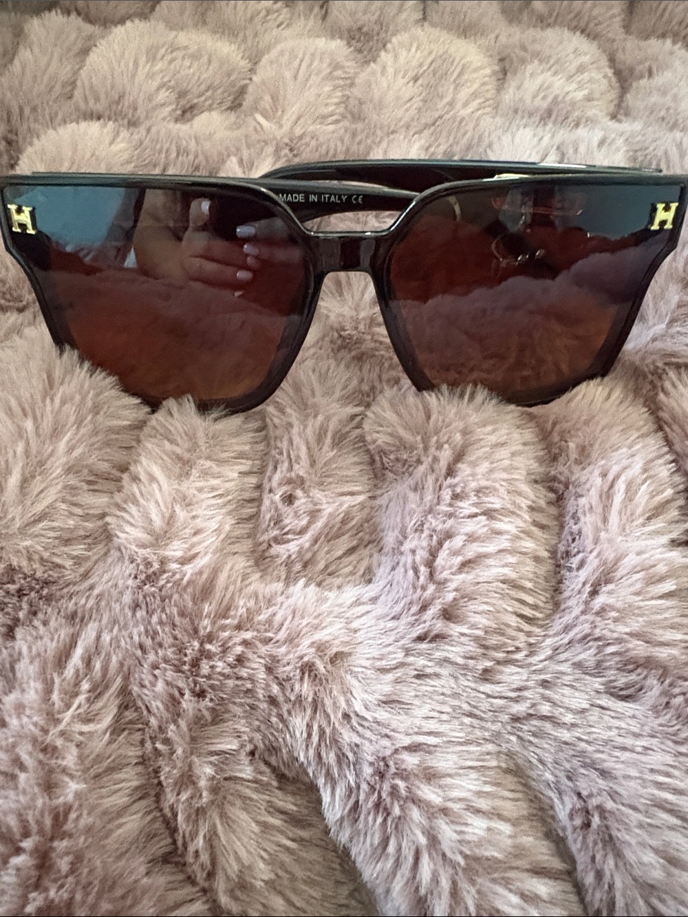 Women’s Black Frame Brown Lens Sunglasses